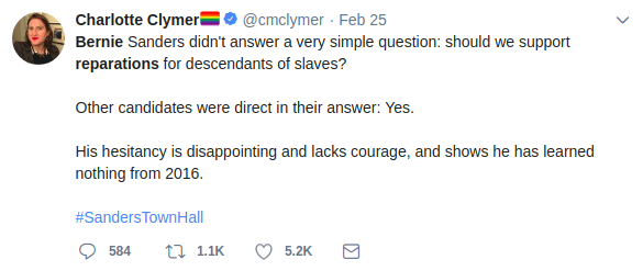 reparations tweet